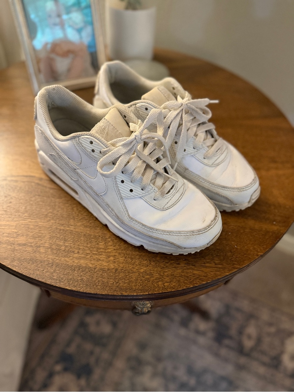 Nike White Leather Air Max